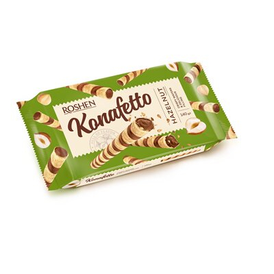 Dulciuri - Napolitana cu Crema de Alune Konafetto, Roshen, 140 g
