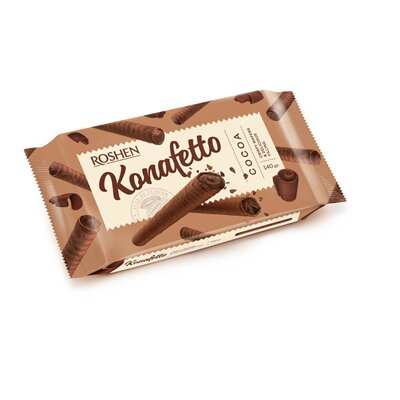 Dulciuri - Napolitana cu Crema de Cacao Konafetto, Roshen, 140 g