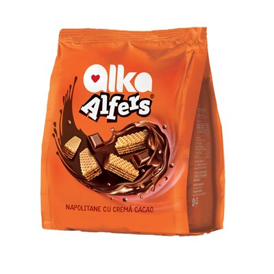 Dulciuri - Napolitane cu Crema Cacao, Alfers, 180 g