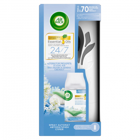 Curatenie & Intretinere - Odorizant de camera AIR WICK FRESHMATIC aparat alb + rezerva COOL LINEN, 250ml