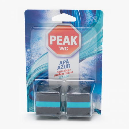 Odorizant tablete anticalcar pentru bazin Toaleta, Peak WC Apa Azur Marin, 2 x 50 g [2]