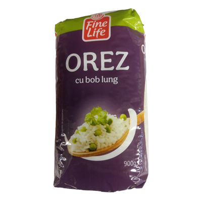 Alimente de baza - Orez cu Bob Lung, 900 g, Fine Life