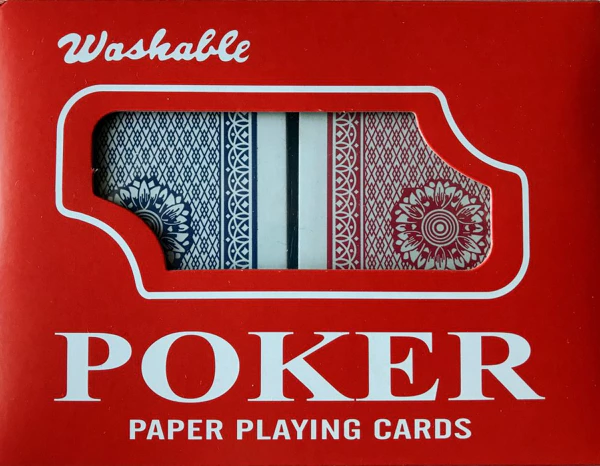 Cutii depozitare - Pachet cu 2 pachete de Carti Poker plastificate, rosu si negru, Eurobatt