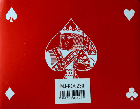 Pachet cu 2 pachete de Carti Poker plastificate, rosu si negru, Eurobatt [1]