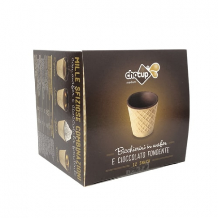 Pahare comestibile Chocup medii, Napolitana si Ciocolata, 12 Buc - Capsuleria [1]