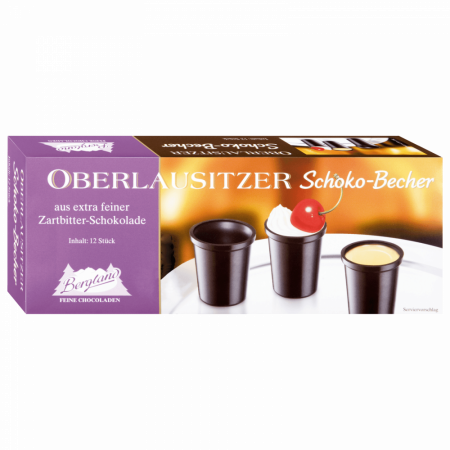 Pahare din ciocolata neagra, 12 Buc, 125 g [0]