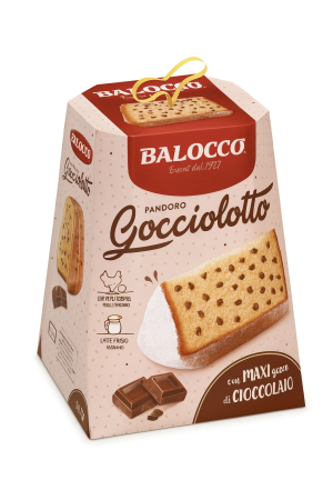 Noutati! - Pandoro Gocciolotto cu bucati de Ciocolata, Balocco, 800 g-Vivomarket.ro
