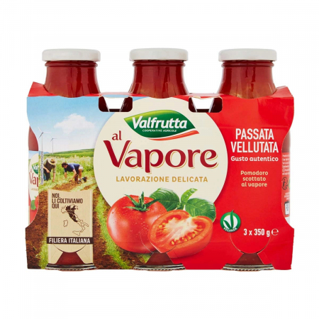 Pasta de rosii Al Vapore, Valfrutta, 3x350 g [0]