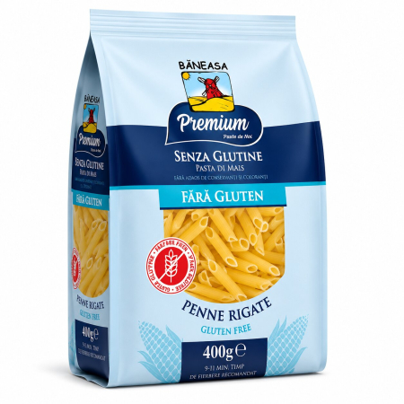 Noutati! - Paste fara gluten, Baneasa Premium, Penne, 400 g-Vivomarket.ro