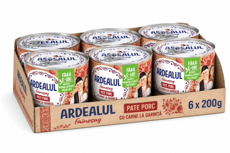 Conserve - Pate Porc cu Carne la Garnita, Ardealul, 6 x 200 g-Vivomarket.ro