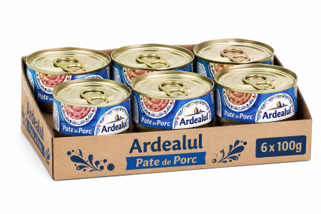 Conserve - Pate de Porc, Ardealul, 6 x 100 g-Vivomarket.ro
