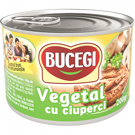 Bacanie - Pate Vegetal cu Ciuperci, Bucegi, 6 x 200 g-VivoMarket.ro