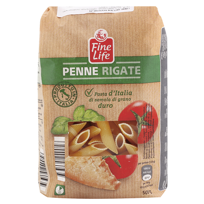 Bacanie - Penne Rigate, 500 g, Fine Life