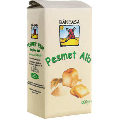 Alimente de baza - Pesmet Alb, 10 x 500 g, Baneasa