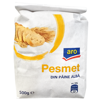 Alimente de baza - Pesmet din paine alba, 6 x 500 g, Aro