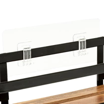 Polita din inox si lemn de salcam, Negru, Rezistent la apa, Five [2]