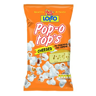Chipsuri & Snacksuri - Popcorn cu Cascaval, Lotto, 4 x 75 g