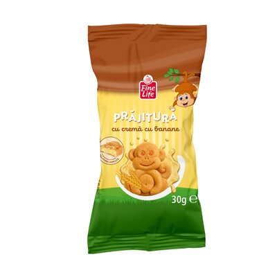 Dulciuri - Prajitura cu Banane, Fine Life, 24 x 30 g