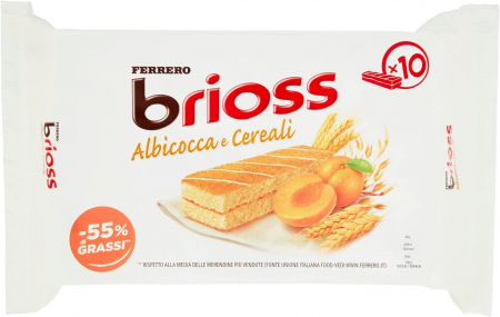 Prajitura Ferrero Brioss cu Caise, 10 x 28 g [0]