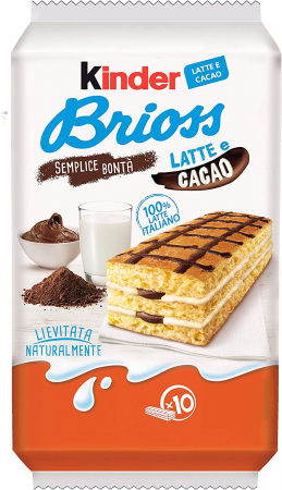 Prajitura Kinder Brioss, Lapte si Cacao, 10 x 28 g [0]