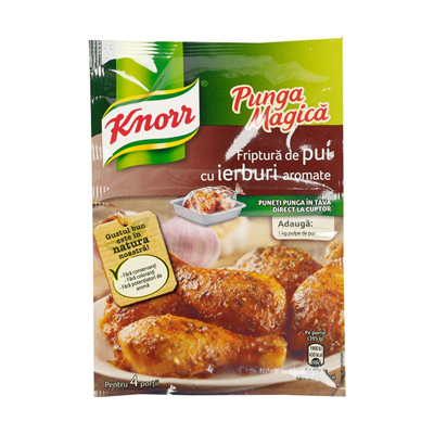 Produse Horeca - Punga Magica Pentru Pui cu Ierburi, 25 g,Knorr