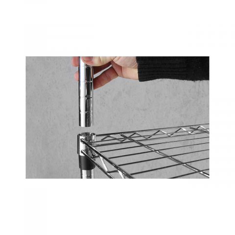 Raft Metalic de Depozitare Hendi cu 5 Polite, Capacitate 80 kg/Polita, 455x910x(H)1830 mm, Otel Cromat – Ideal pentru Organizare si Rezistenta [3]