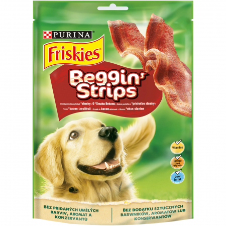 Recompense pentru caini Fiskies Beggin' Strips, 120g [0]