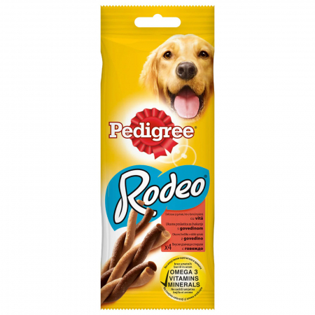 Biscuiti si recompense - Recompense pentru caini Pedigree Rodeo, Vita, 70g