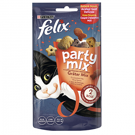Recompense pentru pisici, Felix Party Mix, Grill, 60g [0]