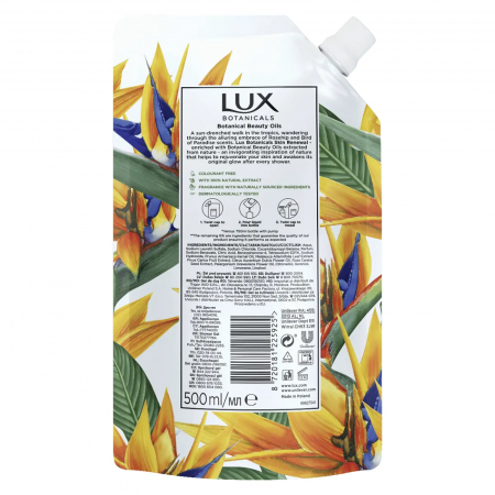 Rezerva Sapun Lichid LUX BOTANICALS cu Pasarea Paradisului si Ulei de Macese, 500 ml [1]
