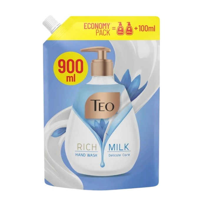Sapunuri - Rezerva sapun lichid Delicate Care, 900 ml, Teo