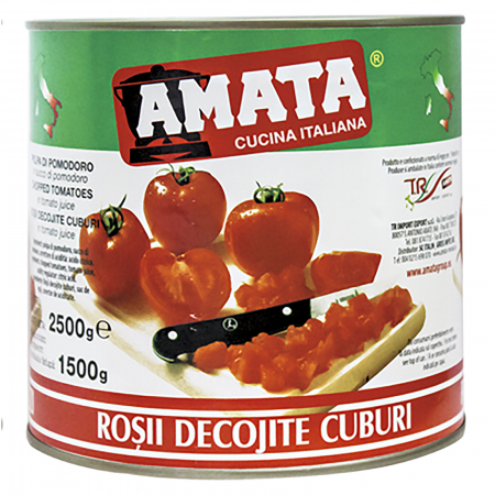 Bacanie - Rosii Decojite Cuburi 2.5 Kg, Amata