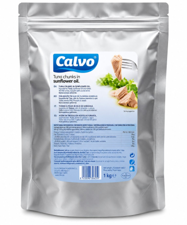 Conserve - Ton in Ulei Floarea Soarelui, Calvo, 1 kg-Vivomarket.ro