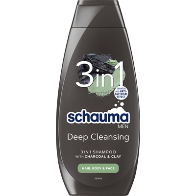 Ingrijire personala & Cosmetice - Sampon barbati, 3In1 Carbune activ, 400 ml, Schauma