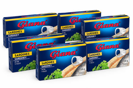 Conserve - Sardine in Ulei, Giana, 6 x 125 g-Vivomarket.ro