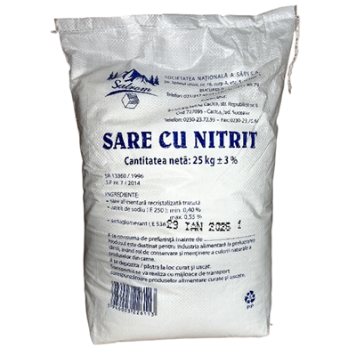 Produse Horeca - Sare Extrafina cu Nitrit, 25 kg, Salrom