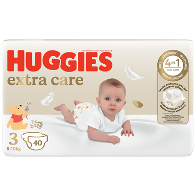 Scutece si chilotei - Scutece copii , Nr.3, 6-10 Kg, 40 buc. Huggies Extra Care