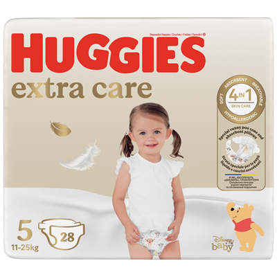 Scutece si chilotei - Scutece copii , Nr.5, 11-25 Kg, 28 buc. Huggies Extra Care