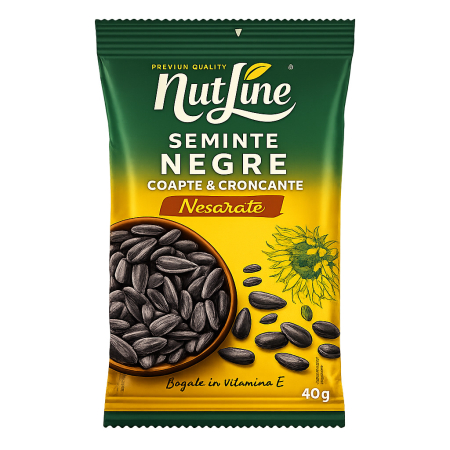 Chipsuri & Snaksuri - Seminte Negre Coapte & Nesarate, Nutline, 9 x 40 g-Vivomarket.ro