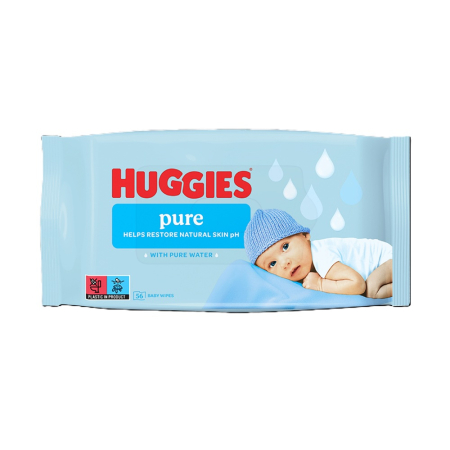 Servetele umede bebelusi - Servetele Umede copii, 56 buc., Huggies Pure