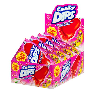 Produse Horeca - Set Acadele Chupa Chups, Crazy Dips capsuni, 24 x 14 g-Vivomarket.ro