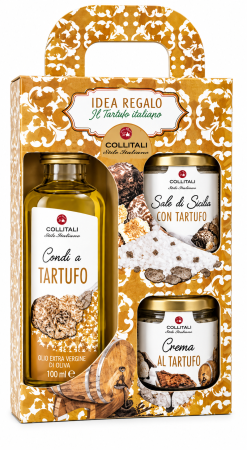Alimente de baza - Set Cadou Collitali cu Trufe – Ulei cu Trufe 100 ml, Sare de Sicilia cu Trufe si Crema de Trufe