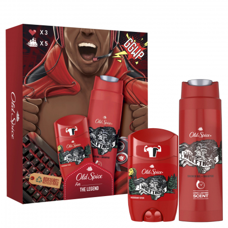 Set Cadou Old Spice Gamer: Deodorant spray Wolfthorn, 150 ml + Gel de dus, 250 ml [0]