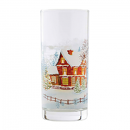 Set de 6 pahare cu decor Craciun, Uniglass, 270 ml [0]