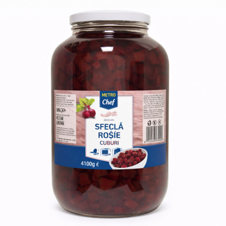 Produse Horeca - Sfecla Rosie Cuburi, Metro Chef, 4.1 Kg