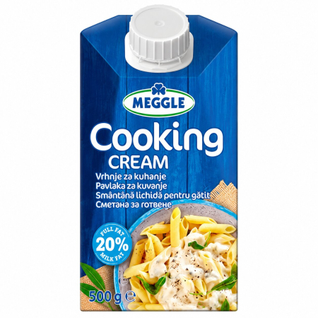 Alimente de baza - Smantana pentru gatit Meggle, 20% grasime, 500 ml-Vivomarket.ro