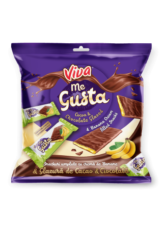 Bacanie - Snack Banane cu Glazura de Ciocolata, 70 g, Viva Me Gusta
