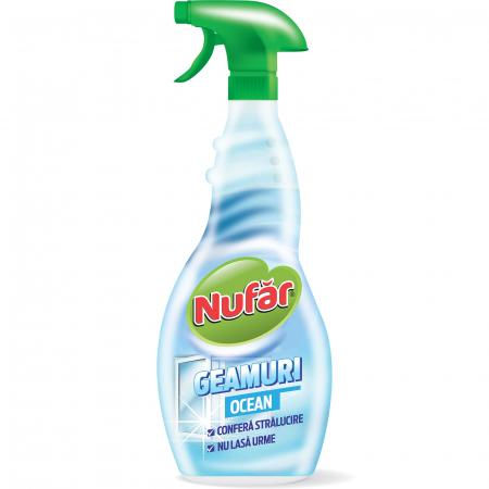 Curatenie & Intretinere - Solutie curatare geamuri Nufar Ocean, 500 ml