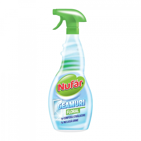Vesela unica folosinta - Solutie Curatare Geamuri cu Parfum Floral, Nufar, 500 ml-Vivomarket.ro