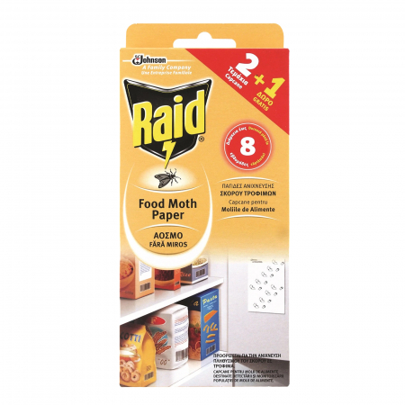 Curatenie & Intretinere - Capcane de hartie antimolii alimente, Raid, 3 bucati